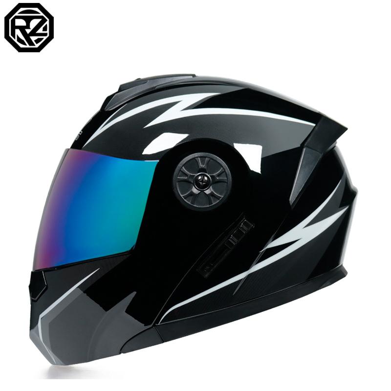 Latest DOT Approved Safety Modular Flip Motorcycle Helmet Voyage Racing Dual Lens Helmet Interior Visor ORZ