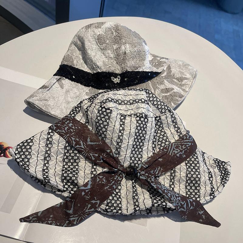 Chic Mesh Fisherman Hat With Wide Brim And Adjustable Fit For Womens Sun Protection