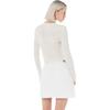 Calvin Klein Jean Jacquard Lettre Col en V Manches Longues Tricot Top Femme tops Blanc cassé J224287
