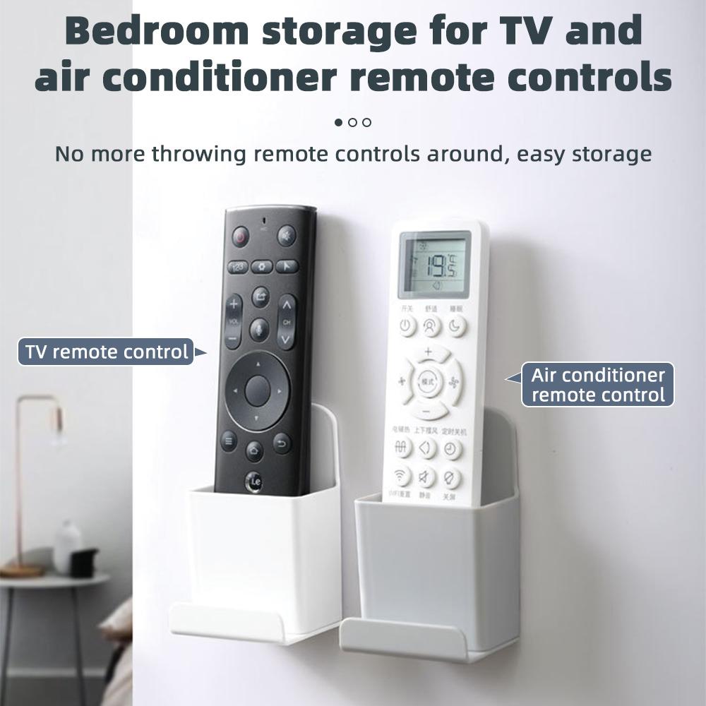 1/2 stücke Wand Montiert Organizer Lagerung Box Fernbedienung Klimaanlage Ständer Halter Lagerung Rack Handy Home Storage