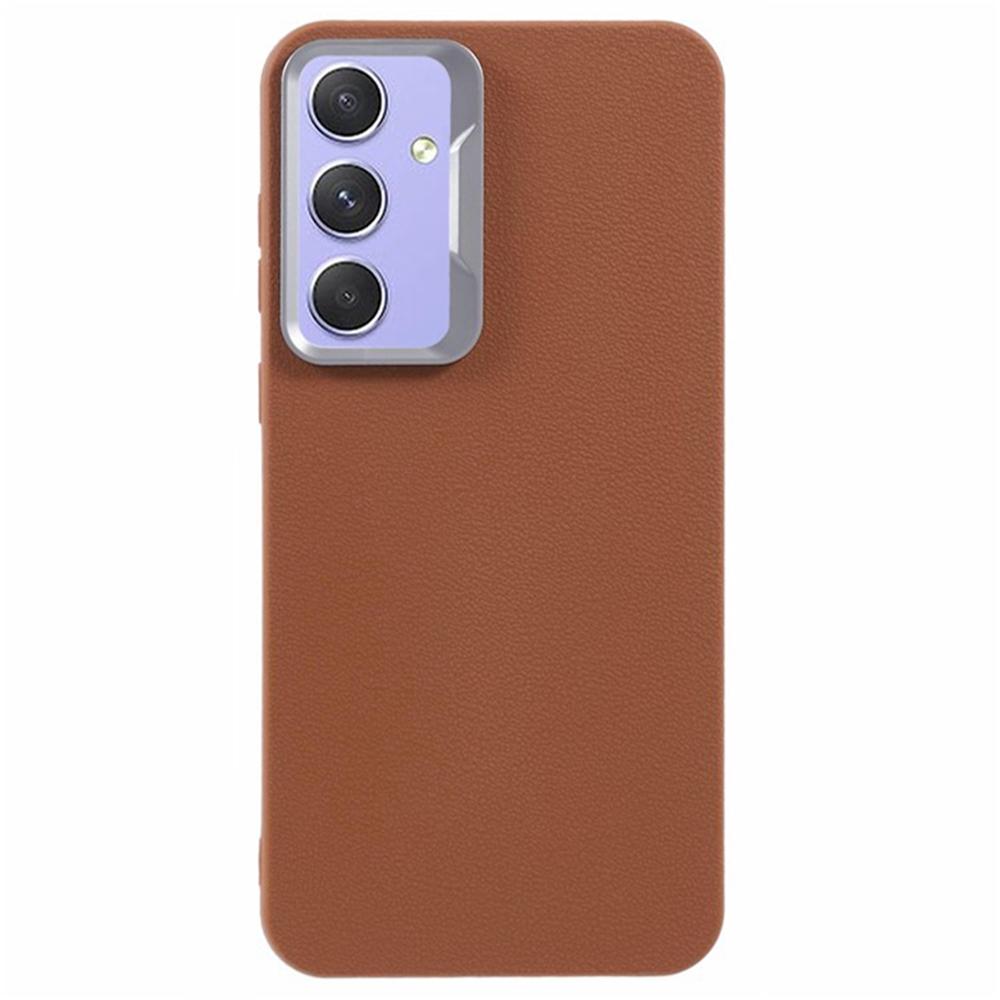

For Samsung Galaxy A36 5G Case Leather Textured TPU Shockproof Phone Cover Brown