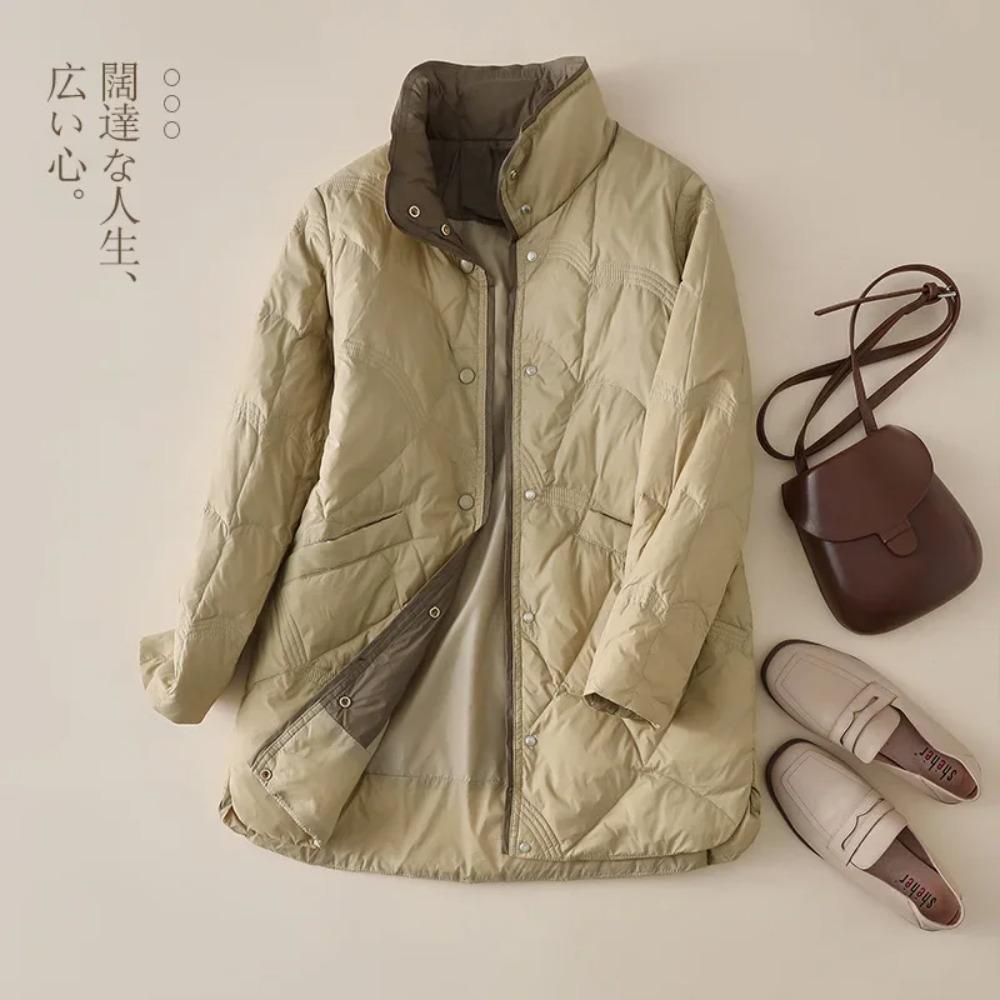 Plus Size X-long Ultra Lightweight Down Jackets Winter Warm Office Lady Casual Female Down Jackets