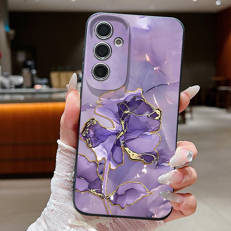 Colored Marble Patterned Phone Case For Samsung Galaxy S26 S25 S24 S23 Ultra S22 Plus S25 FE Edge Soft TPU Leather Texture Cover