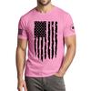Menns moteriktige avslappede Independence Day trykte t-skjorte med rund hals og korte ermer