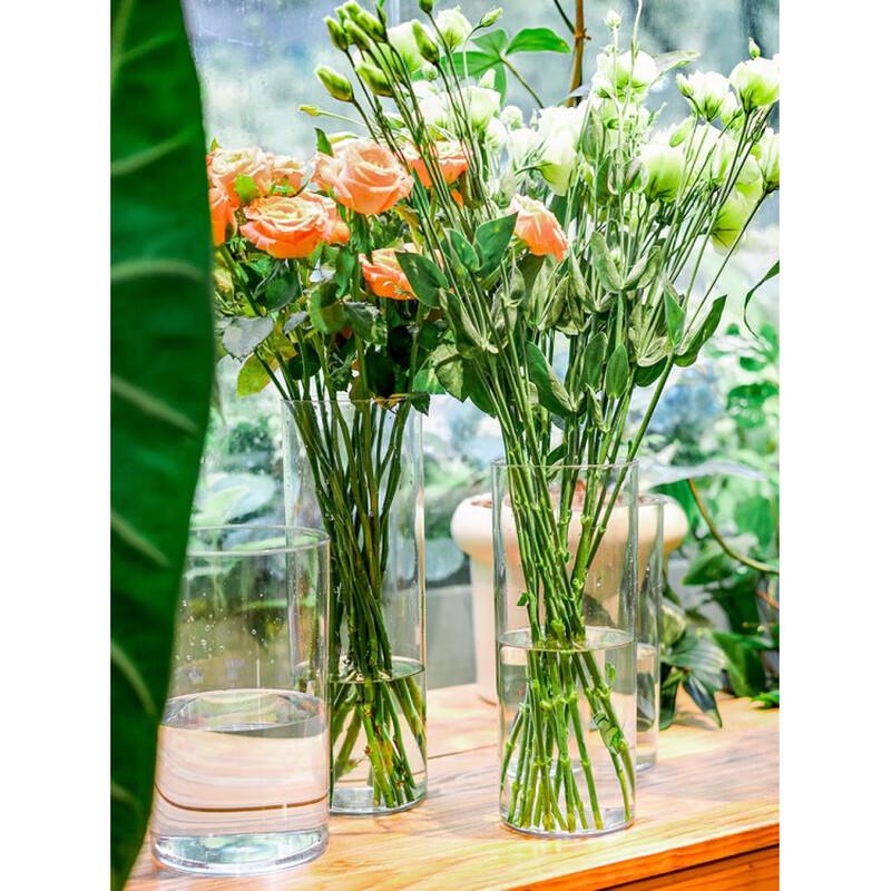 Transparent Acrylic Cylindrical Vase