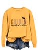 GOLDEN Mama European & American Women's Long-Sleeve T-shirt Pullover Sweatshirt for Spring & Autumn