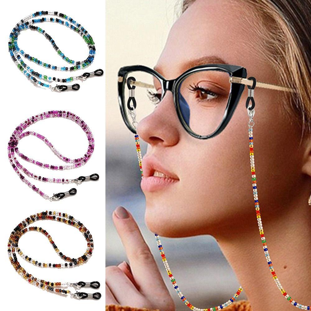 

Fashion Eyeglass Mask Sunglasses Chains Organic Glass Eyewear Lanyard for Women Lady Girls фіолетовий