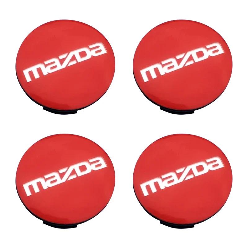 4PCS 56mm Wheel Center Cap Logo Hub Cover Badge Emblem For Mazda 6 3 CX5 2 CX7 Demio Atenza Axela MX30 CX30 CX3 CX9 MX5 RX8 RX7