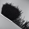 1Meters Ostrich Feathers On Tape Fringe Trim Ribbon 10-15Cm 4-6" Long White Feather Trims Decor For Clothes Flecos Decoration