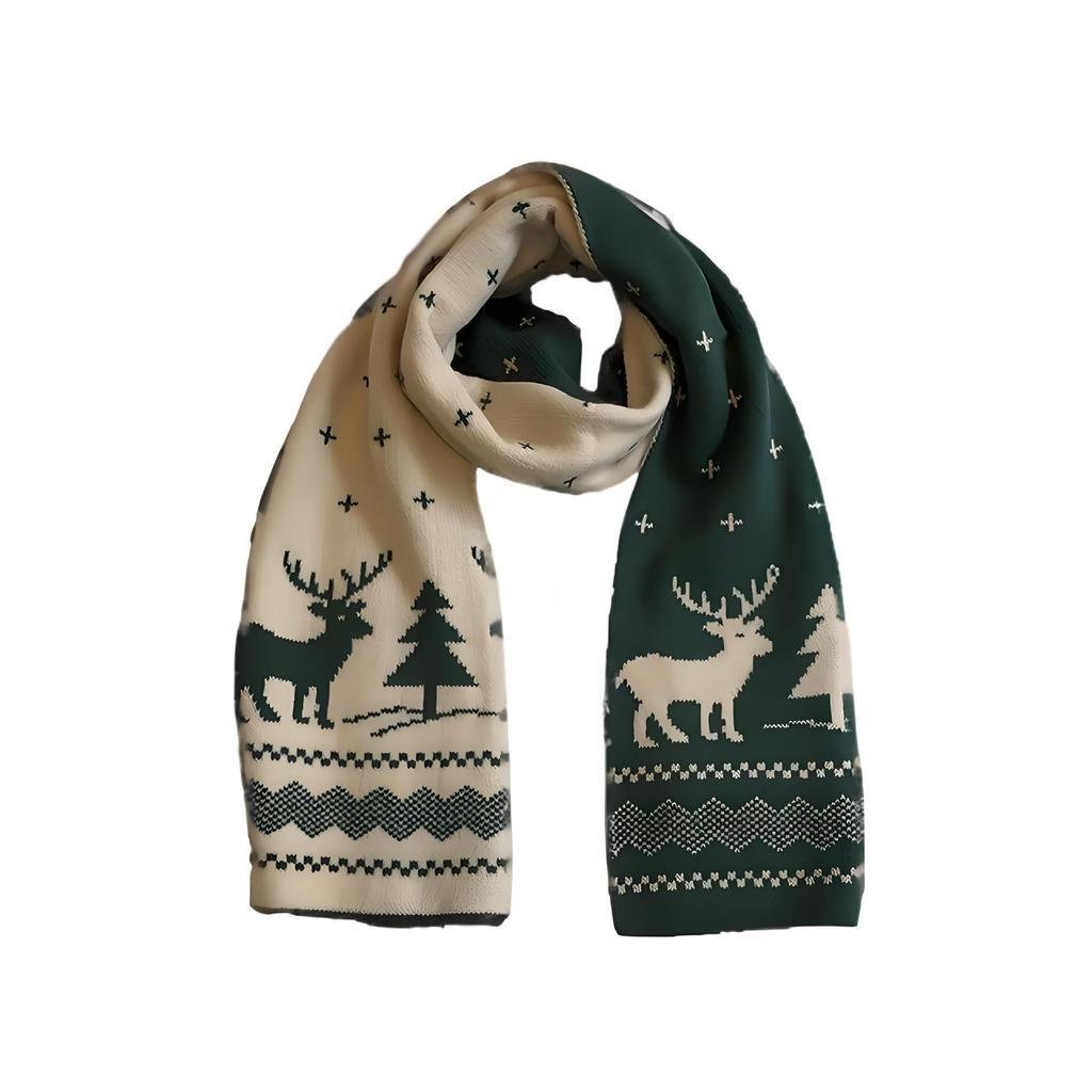 Women's autumn and winter warm matching student couple scarf