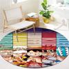 One Piece Round Area Rug Carpet Rug For Living Room Bedroom Sofa Playroom Decor Nonslip Floor Mat