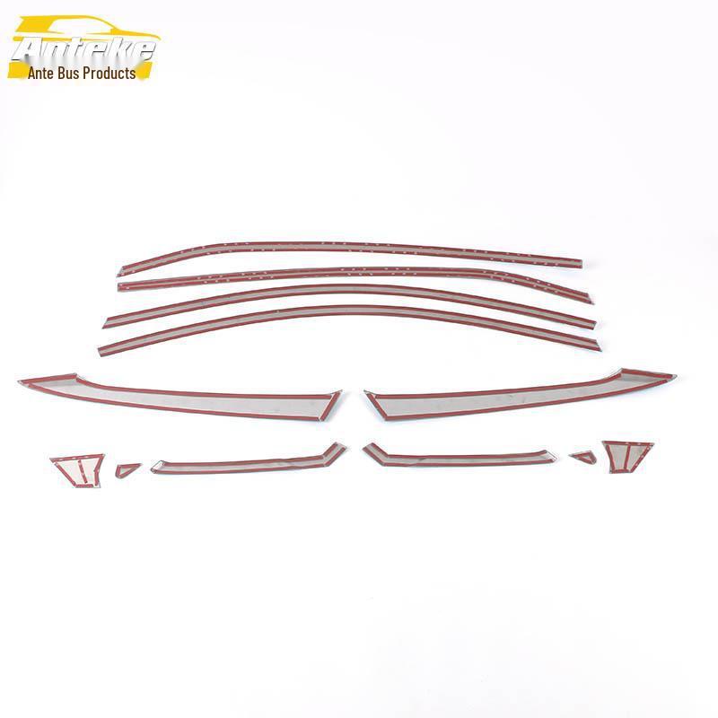 20-22 Sylphy Bilfönsterlister: Repskyddande blanka lister i rostfritt stål