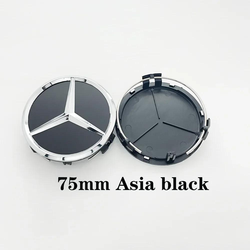 

C200 E300 2026 Hot 4pcs ABS 75mm Car Rims Hubcaps Wheel Center Caps For Mercedes Benz AMG C E S GLE CLC Class W204 W221 W205 W17