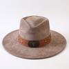 Best-selling European and American Style Suede Velvet Wide-brimmed Top Hat, Classic Fashion Western Cowboy Hat for Men and Women