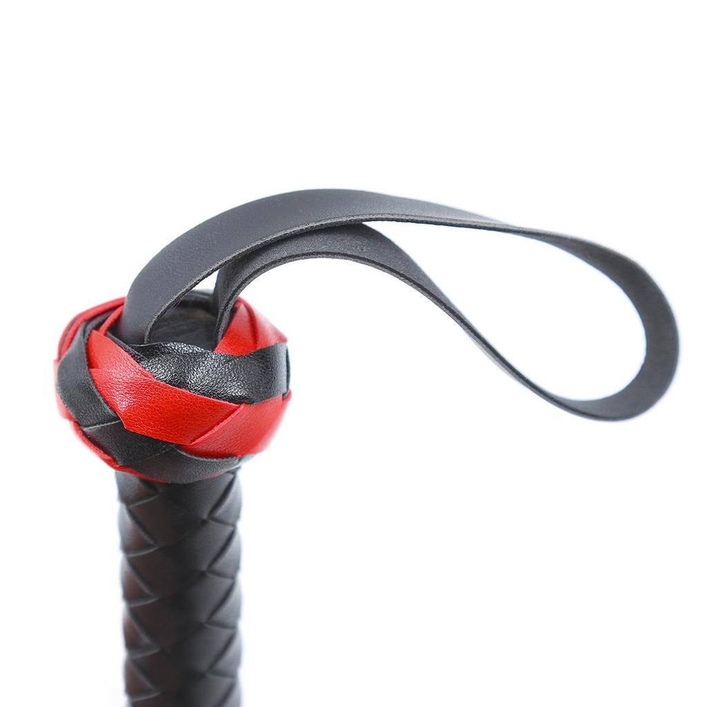 Adult Erotic 8-Strand Braided Leather Whip - Snake & Horse Whip Alternative Toy
