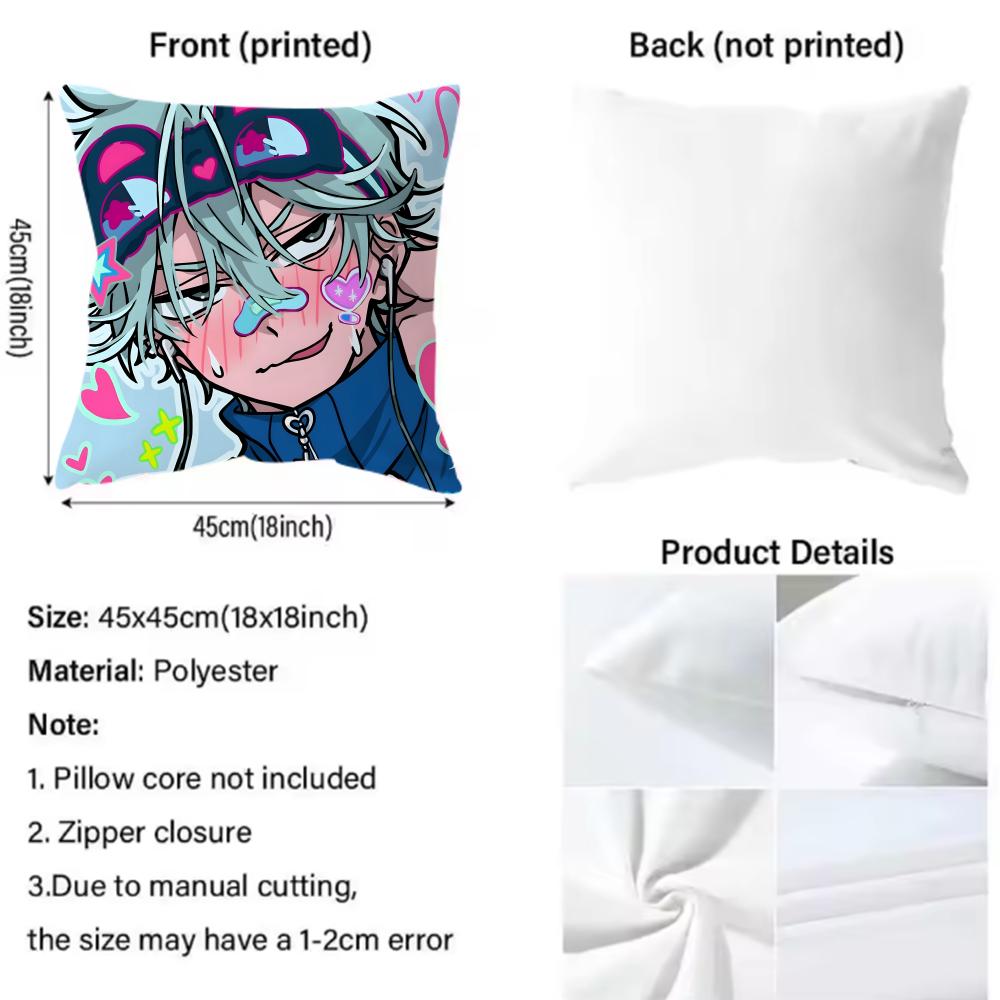 Hot Aalien Staged Cushion Cover Soft Washable Pillow Case Multi-Scene For Couch Bed Travel Office Use