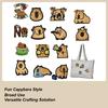 Animal Iron On Patches Capybara Shape Patches for Backpacks Cute Embroidered Appliques 14 Pieces for Teachers Teens Parents