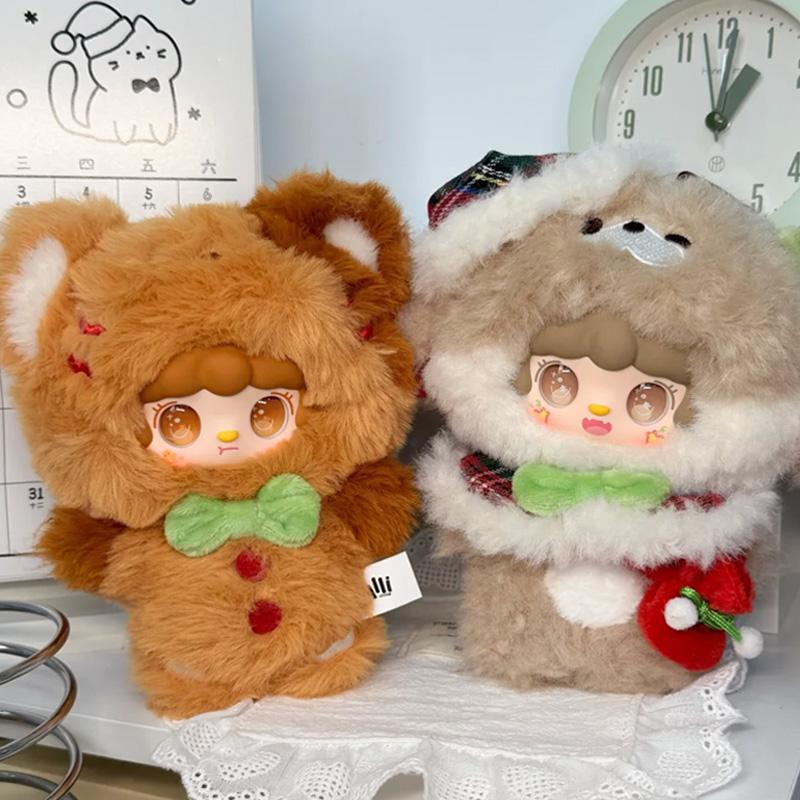 Yooki Christmas Jingle Bells Series Vinyl Plush Blind Box Cute Backpack Pendant Decoration Dolls Trendy Toys Mystery Gifts Cuddly Stuffed Fluffy
