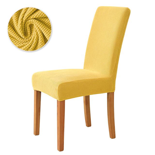 Polar Fleece Dining Chair Covers Stretch Removable Washable Chair Slipcover Big Elastic Chair Cover For Dining Room Home Decor