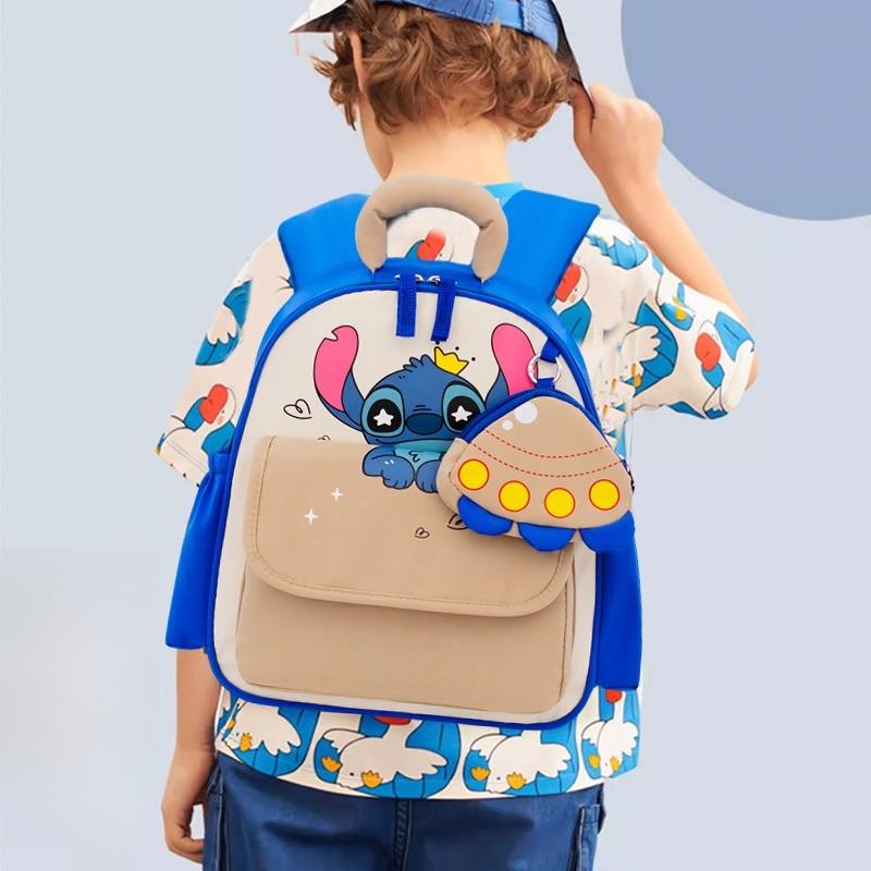 Lilo Stitch Kids Backpack With Nylon For Kindergarten School Use