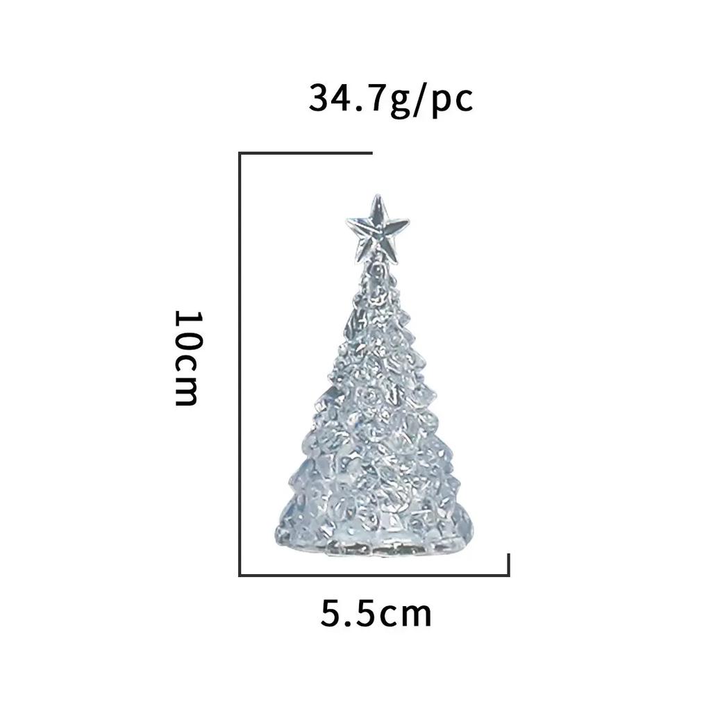 10PCS Christmas Night Lights LED Illuminated Christmas Tree Desktop Ornaments Christmas Gifts Home Accessories