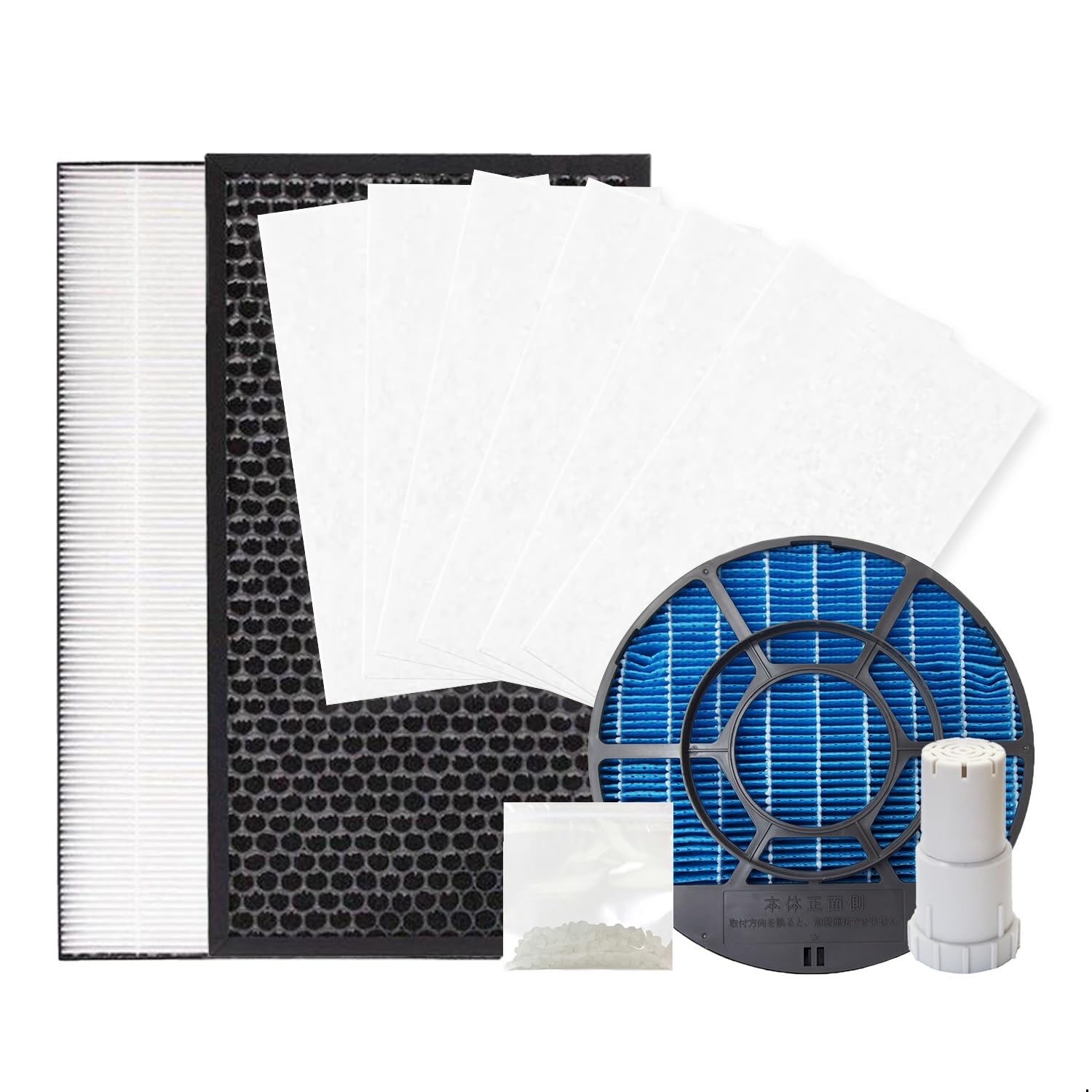 

YUKI TRADING набор совместимый с Sharp фильтр для сбора пыли Дезодорирующий фильтр Увлажняющий фильтр Ионный картридж Одноразовые Пеллеты ионов серебра