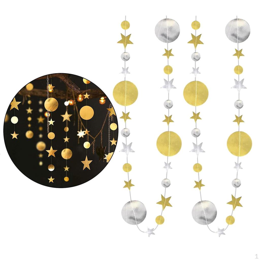 Garland Streamer Kit for Party Decoration Glitter Reflective Paper Hanging Banner Backdrop