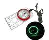 Outdoor Compass Waterproof Portable Compact Multifunctional with Lanyard Strong Magnet Magnifying Glass High Accuracy Luminous Compass for Outdoor -