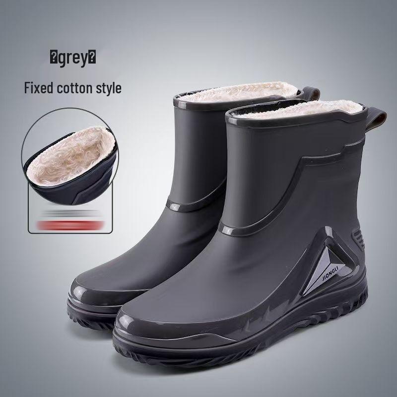 "Men's Waterproof Non-Slip Rubber Rain Boots for Outdoor, Car Wash & Kitchen Use"