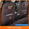 -2PCS Car Seat Back Protector For BMW 5 Series G60 2024 2025 PU Leather Anti-Kick Mats Anti Dirty Pad With Storage Accessories