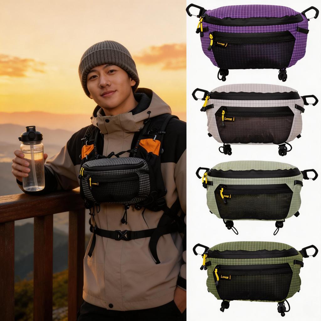 Strap Pack Pouches For Backpack Lightweight Phone Pocket Large Capacity Waterproof Fanny Pack Multi Use Outdoor Bag Easy Access