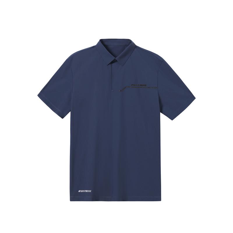 

Li Ning Серия Фитнес Защита от солнца Дышащая Быстросохнущая Футболка-поло с коротким рукавом Унисекс Футболки-поло APLV285-5 M