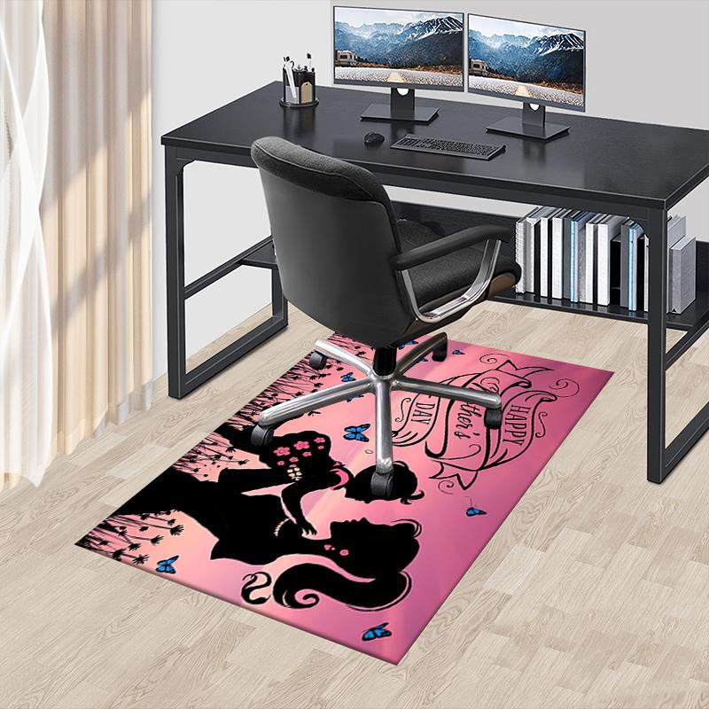 

Mother s Day Happy Crystal Velvet Office chair mat Area Rug - Non-Slip, Floor Mat, Office Desk Chair Rugs,Christmas Gift-1106210 60cm by 90cm