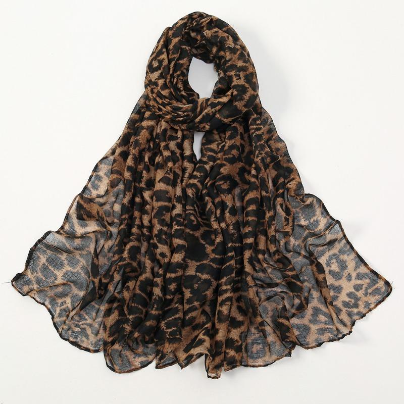 

Хит продаж популярный леопардовый принт балийская пряжа универсальное длинное полотенце мягкое приятное к коже дорожное украшение солнцезащитная сумка головное полотенце 185*85cm