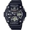 Casio World Time Telememo Analog-Digital Quartz Watch AEQ-120W-1AV Men's Black Overseas Model