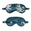 1Pc Printing Imitated Silk Sleeping Mask Eyepatch Eye Cover For Travel Relax Sleeping Aid Eye Patch Shading Eye Mask