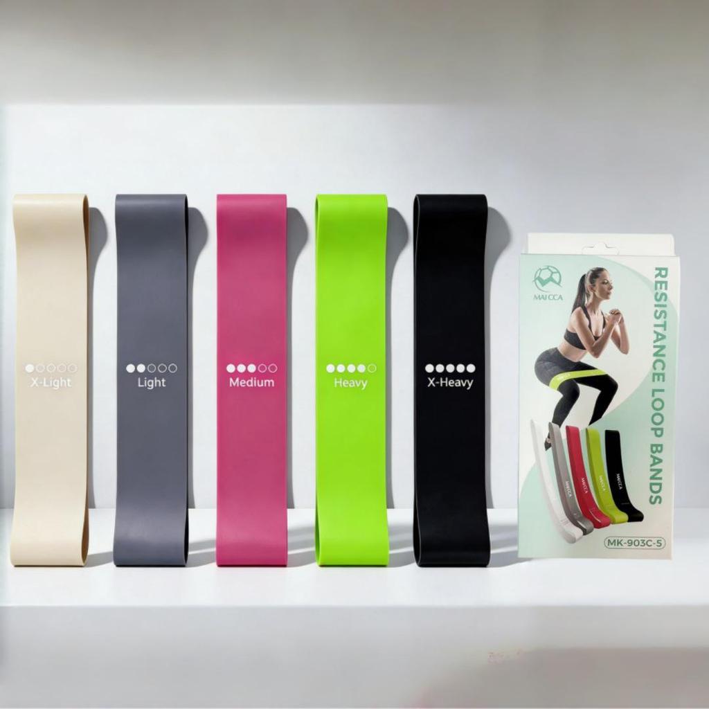 Maika Yoga Fitness Gradient Color Resistance Band for Buttocks Training and Stretching