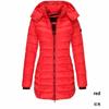 Women's Winter Warm Collar Hooded Long Coat With High-quality Zipper Closure Clothes Sale