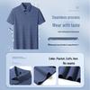 Hengyuanxiang Men's Cool-Touch Mulberry Silk Blend Business Casual Polo Shirt