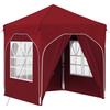Pop Up Party Tent 192 X 192 X 245 Cm Burgundy Red