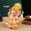 M-1PCS Thai Gold Lord Ganesha Buddha Statue Elephant God Sculptures Ganesh Figurines Home Decoration