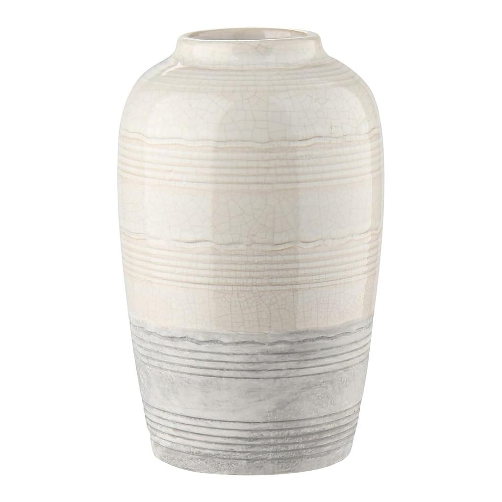Villa Como Ceramic Flower Vase, 23cm Tall, Large, Stylish, Beautiful Interior Decoration for Rooms, Offices, and Indoors