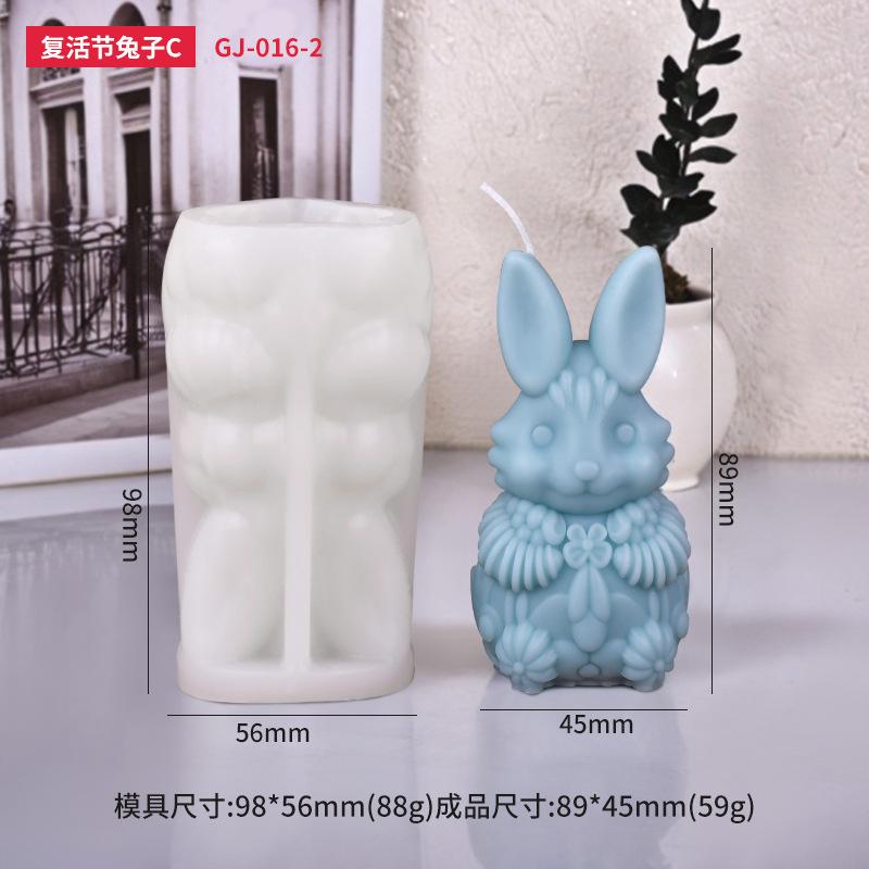 Easter Bunny Scented Candle Silicone Mold Holiday DIY Gift Aroma Stone Mold