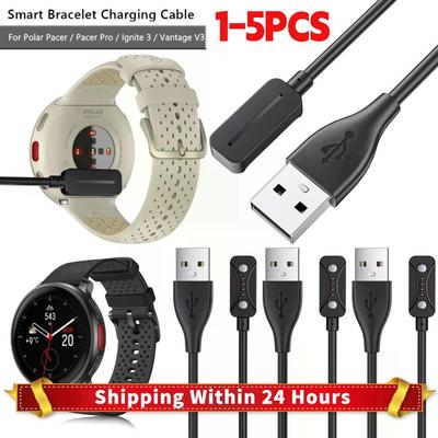 Magnetic Charging Cable For Smart Watch 1m 2 Pins Smartwatch Dock Charger Adapter Line USB Power Charger Cables for Polar Pacer