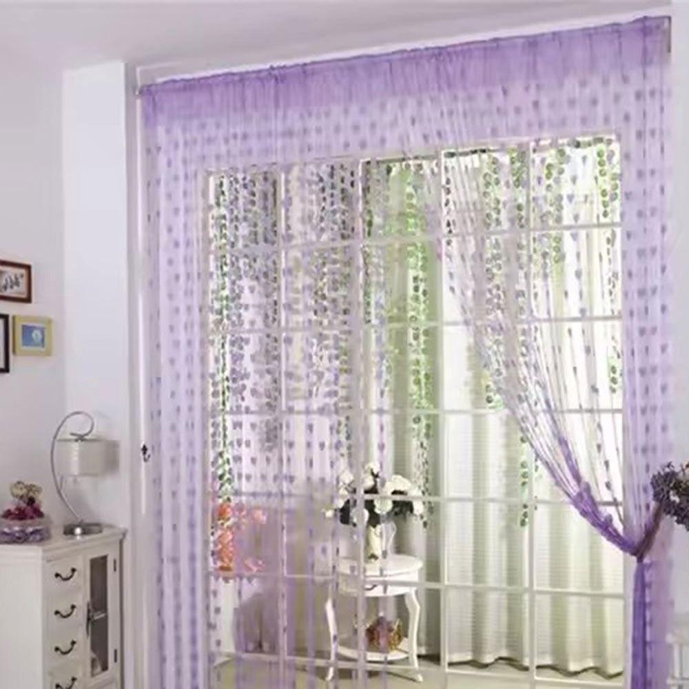Simple 100x200cm Line Curtain Colorful Heart-shape Cord Curtain Tassel String Curtain Living Room Decoration