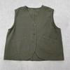 Johnature Spring Loose Vests Women Casual Workwear Sleeveless Top V-neck Cardigan Layered Cotton Coats