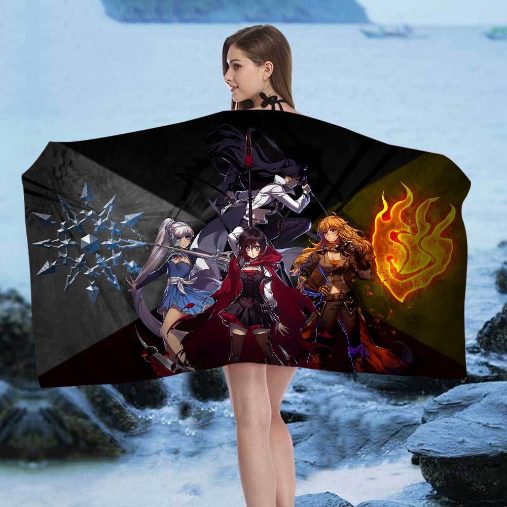 RubyRose RWBY Anime Microfiber Printed Beach Towel Mountain Climbing Yoga Beach Swimming Running Absorbent Soft Towel