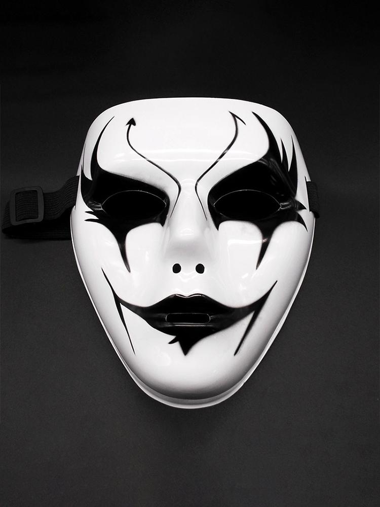 Maschera Hip Hop per Adulti Uomini Donne Maschera Spettrale per Adulti Maschera Horror per Adulti Oggetti di Scena per Halloween Costumi Accessori Maschera Integrale