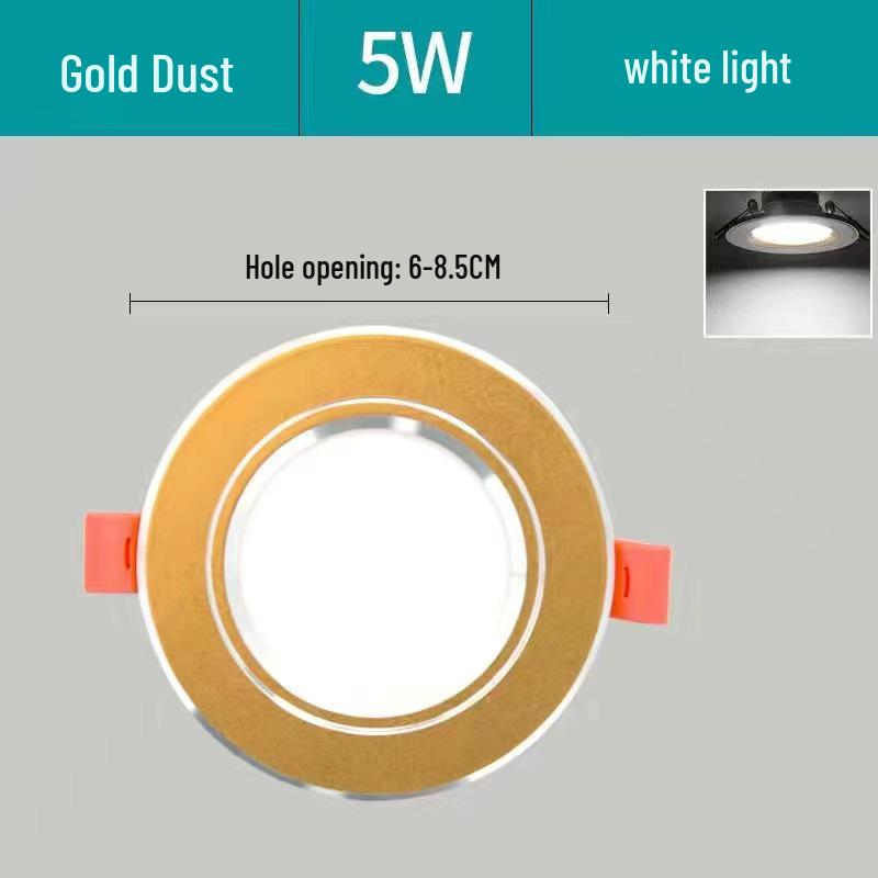 5W Dimmable Ceiling Downlight with 3-Color Settings
