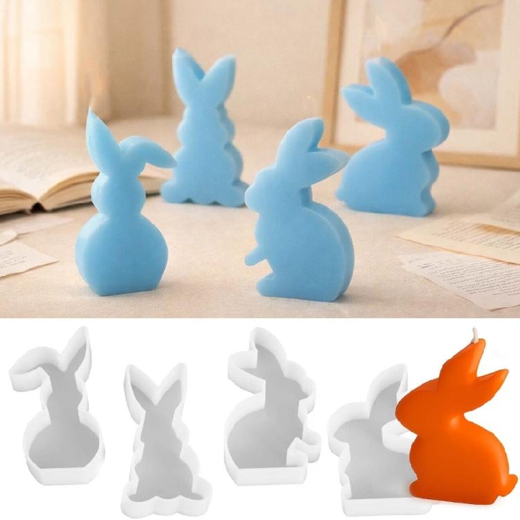 Silicone Rabbits Mould Nonstick Surfaces Easy Demolding For Candle Soap Making Holiday Projects